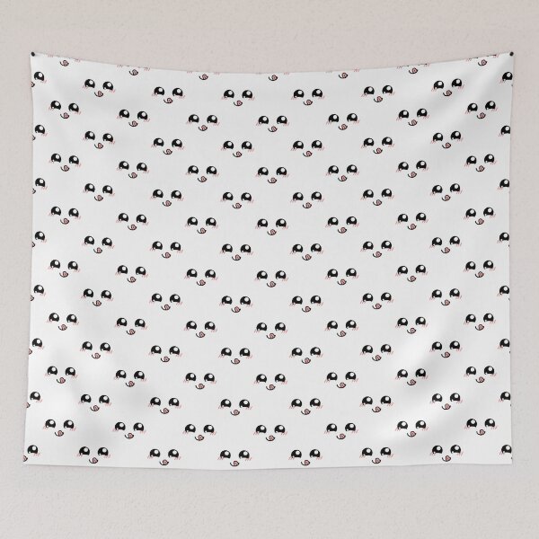 Item preview, Cute kawaii happy smiling tongue out blushing face pattern designed and sold by BlushyPrint.