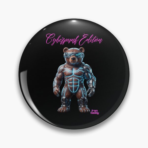 Item preview, Cyberpunk Iron Teddy - Futuristic Sci-Fi Leather Bear designed and sold by Woof-zil.