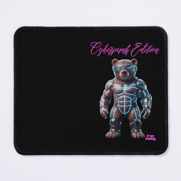 Item preview, Cyberpunk Iron Teddy - Futuristic Sci-Fi Leather Bear designed and sold by Woof-zil.