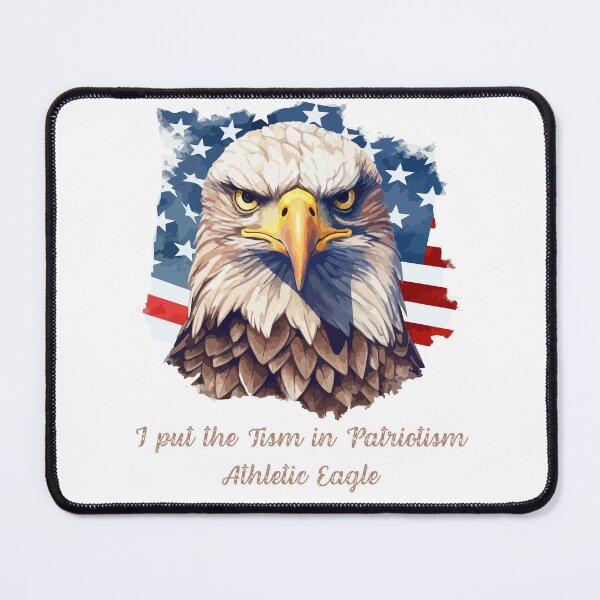 Item preview, Eagle against the background of the American flag designed and sold by HappyDoodle11.