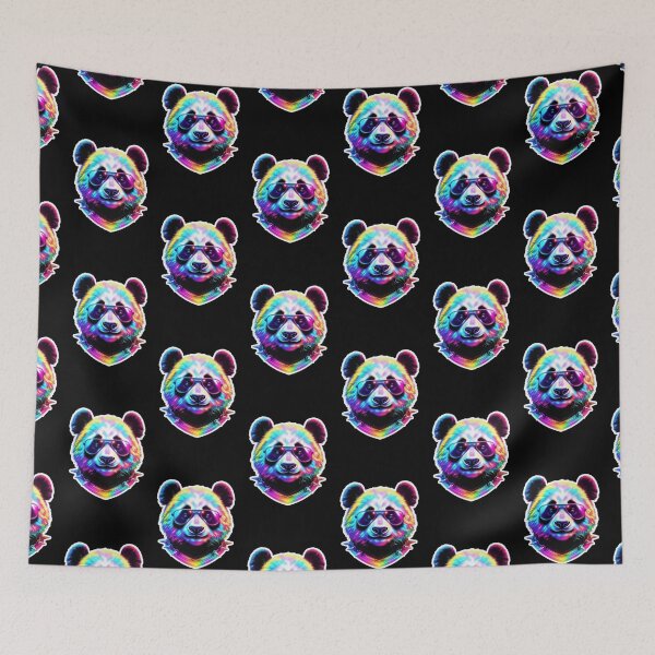 Item preview, Rainbow panda rebel with futuristic shine designed and sold by No-No-Name.