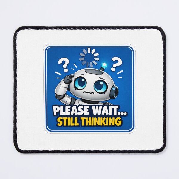 Item preview, Please Wait Still Thinking Robot designed and sold by Owcomm.