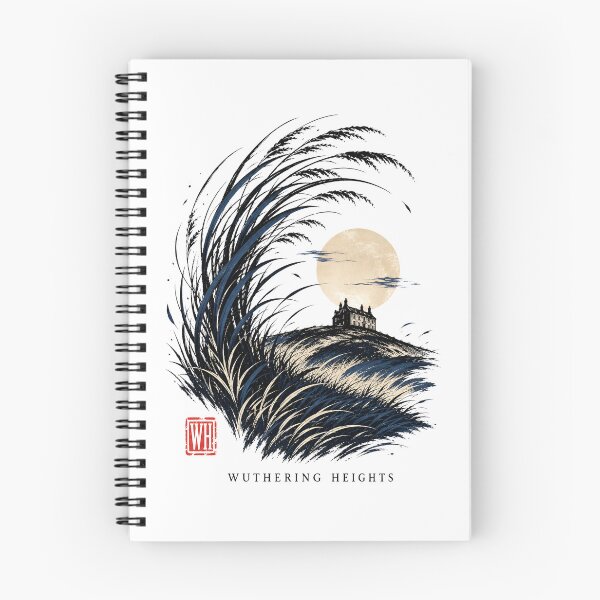 Item preview, Wuthering Heights Japanese Woodblock Wave Style Moors Art designed and sold by Fenay Designs.