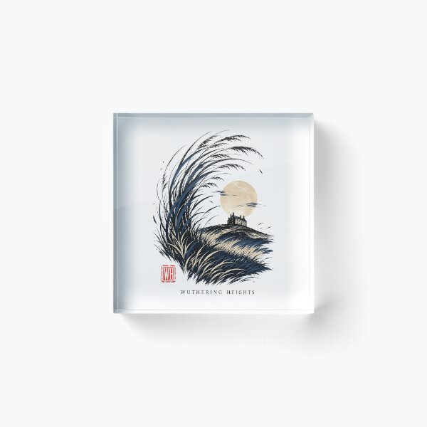 Item preview, Wuthering Heights Japanese Woodblock Wave Style Moors Art designed and sold by Fenay Designs.