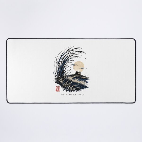 Item preview, Wuthering Heights Japanese Woodblock Wave Style Moors Art designed and sold by Fenay Designs.