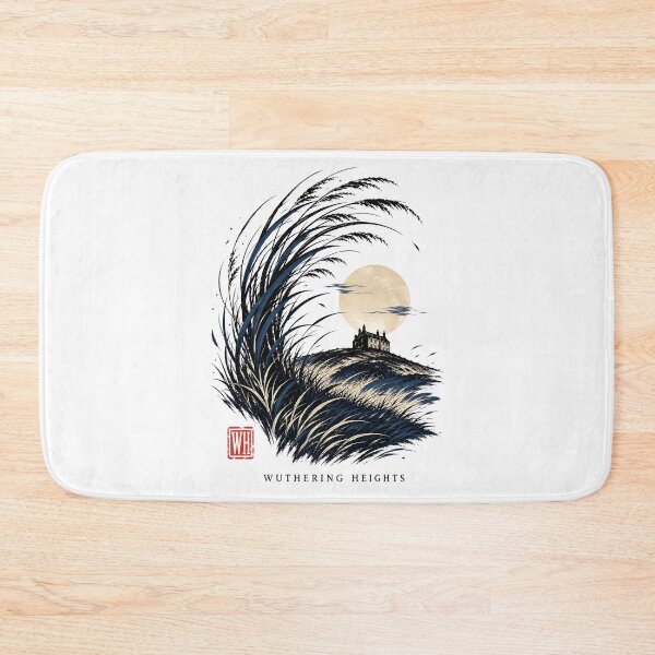 Item preview, Wuthering Heights Japanese Woodblock Wave Style Moors Art designed and sold by Fenay Designs.