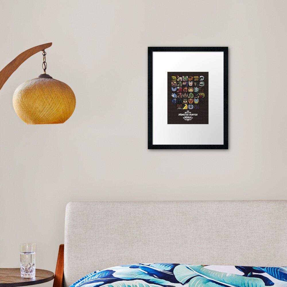 Monster Hunter World Poster Framed Art Print for Sale by Netscape28kbps