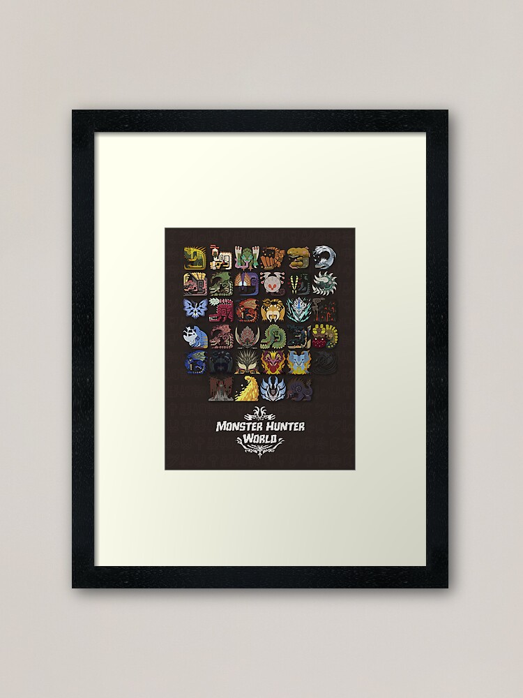 Monster Hunter World Poster Framed Art Print for Sale by Netscape28kbps