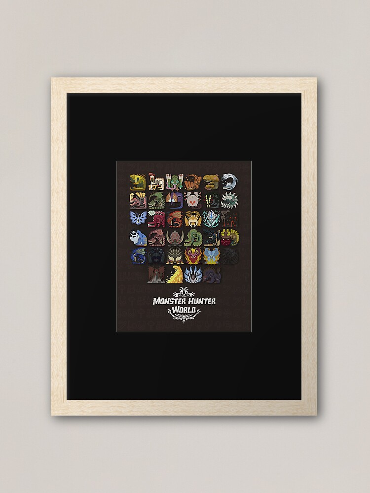 Monster Hunter World Poster Framed Art Print for Sale by Netscape28kbps