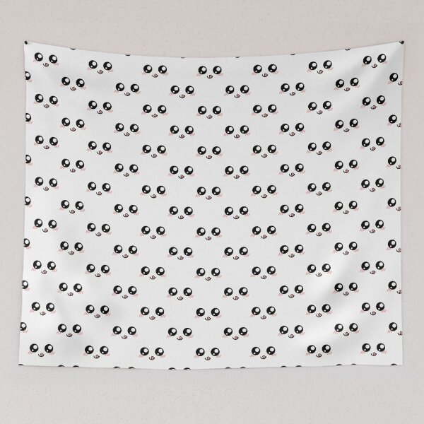 Item preview, Cute kawaii tongue out smiling blushing face pattern designed and sold by BlushyPrint.