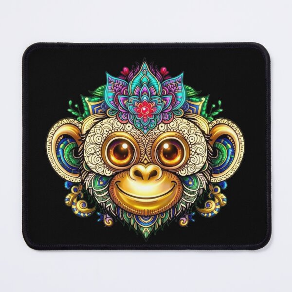 Item preview, Mandala Monkey - A colorful soul in boho style designed and sold by Out of Toxic Studio.