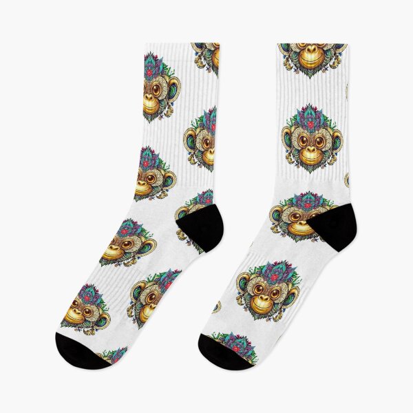 Item preview, Mandala Monkey - A colorful soul in boho style designed and sold by Out of Toxic Studio.