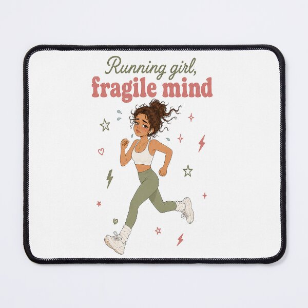 Item preview, Running Girl Fragile Mind Aesthetic Runner Gift designed and sold by SnortStudio.