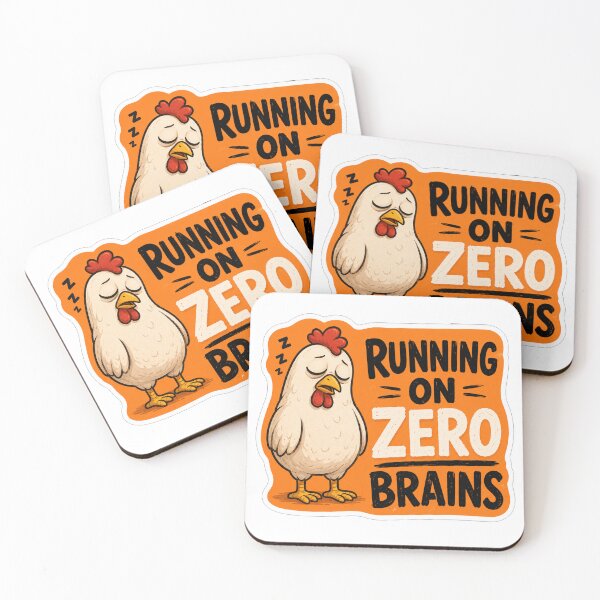 Item preview, Running on Zero Brains Funny Sleepy Chicken designed and sold by Owcomm.