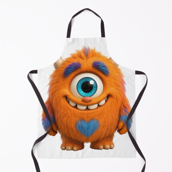 Item preview, Momo the Friendly One-Eyed Monster with Blue Heart designed and sold by puzzell.