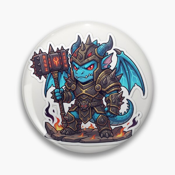 Item preview, Chibi Dragon Demon Warlord Spiked Armor Anime Sticker designed and sold by uegi.