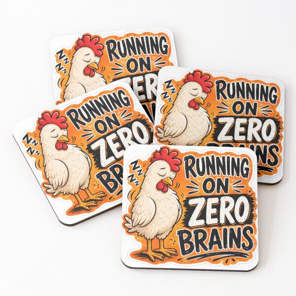 Item preview, Running on Zero Brains Sleepy Chicken designed and sold by Owcomm.