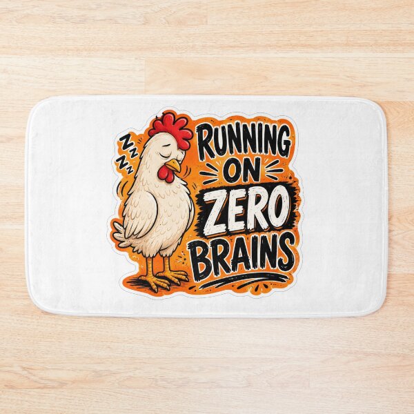 Item preview, Running on Zero Brains Sleepy Chicken designed and sold by Owcomm.