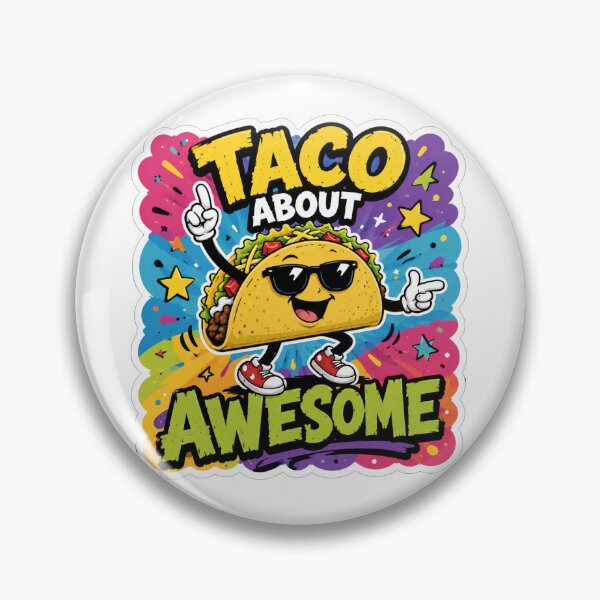 Item preview, Taco About Awesome Funny Mexican Food Pun designed and sold by Owcomm.