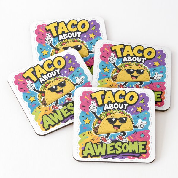 Item preview, Taco About Awesome Funny Mexican Food Pun designed and sold by Owcomm.