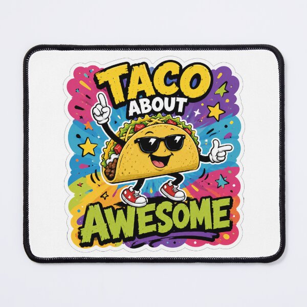 Item preview, Taco About Awesome Funny Mexican Food Pun designed and sold by Owcomm.
