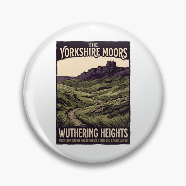 Item preview, The Yorkshire Moors Wuthering Heights Vintage Travel Poster Style designed and sold by Fenay Designs.