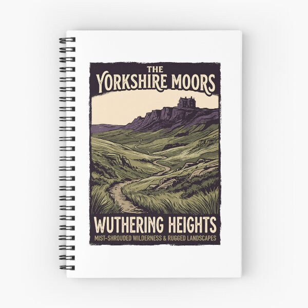 Item preview, The Yorkshire Moors Wuthering Heights Vintage Travel Poster Style designed and sold by Fenay Designs.