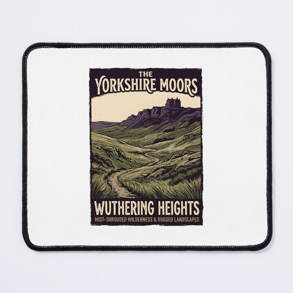 Item preview, The Yorkshire Moors Wuthering Heights Vintage Travel Poster Style designed and sold by Fenay Designs.