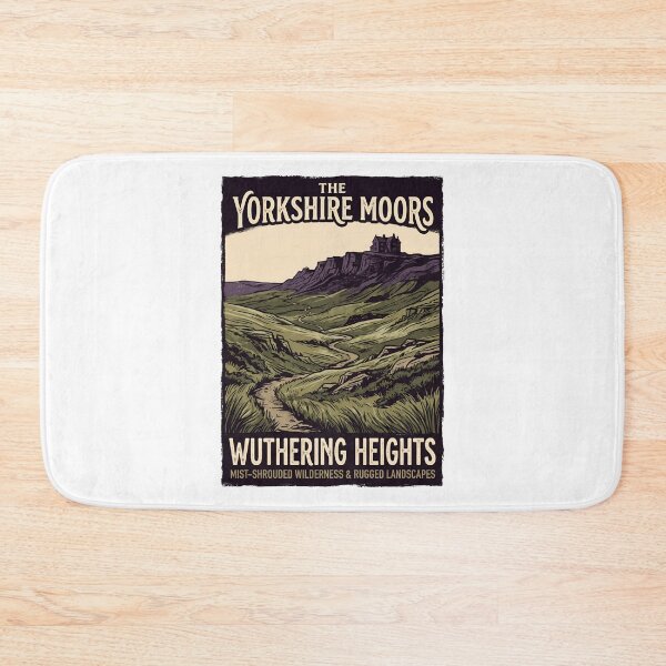 Item preview, The Yorkshire Moors Wuthering Heights Vintage Travel Poster Style designed and sold by Fenay Designs.
