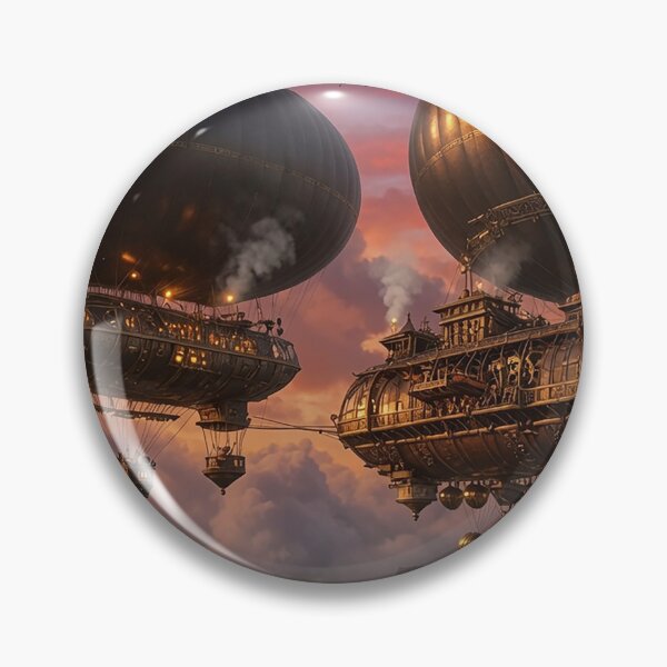 Item preview, "Steampunk Airships at Sunset-Skywars Empire" designed and sold by SkyKing Ron.