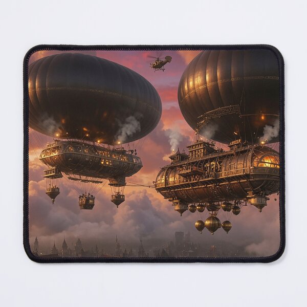 Item preview, "Steampunk Airships at Sunset-Skywars Empire" designed and sold by SkyKing Ron.