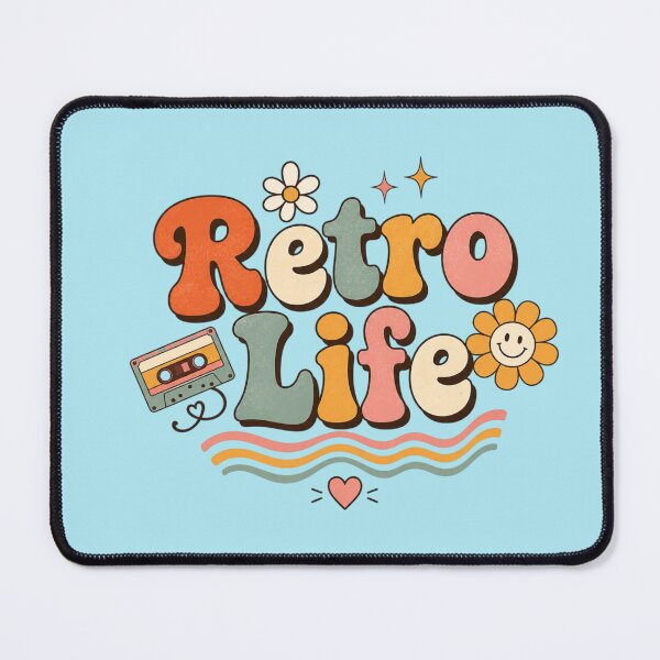 Item preview, Retro Life Cute Groovy Vintage Typography Aesthetic | 70s Retro Floral T-Shirt Sticker Design designed and sold by Sanika arts .