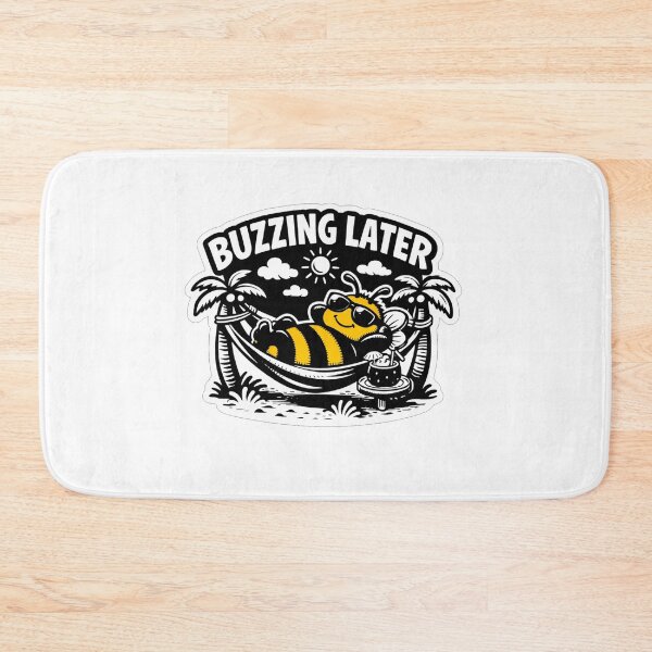 Item preview, Buzzing Later Bee Relaxing in Hammock designed and sold by Owcomm.