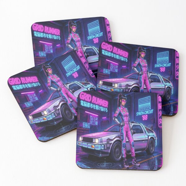 Item preview, Grid Runner Synth Circuit 88 Cyberpunk Car designed and sold by JMAVILA ART.
