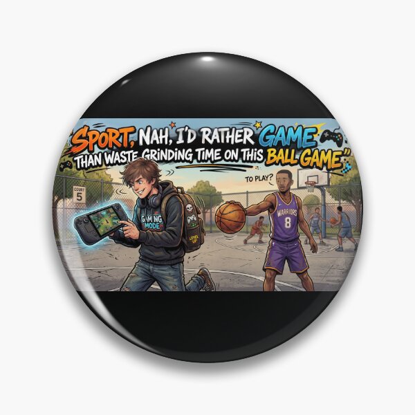 Item preview, Funny Gamer vs Sports Quote Art: I'd Rather Game designed and sold by LevelUpLad.