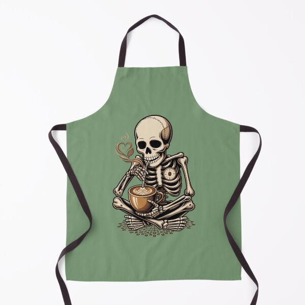Item preview, Dead Before Decaf - Cozy Skeleton Coffee Lover designed and sold by InkWeaveShop.