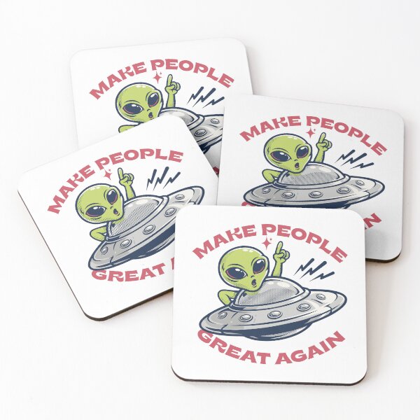 Item preview, Make People Great Again Funny Alien UFO Humor Shirt designed and sold by TipTop GFX.