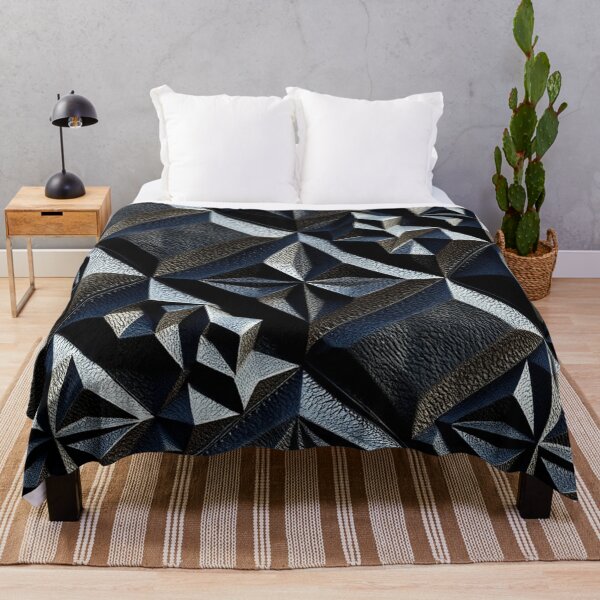 Item preview, Dark Faceted Geometric Mandala Wall Art designed and sold by IntelliMindDesigns.