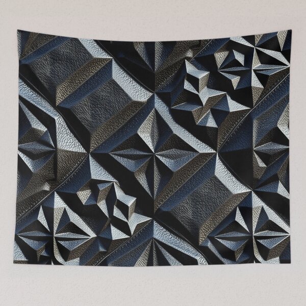 Item preview, Dark Faceted Geometric Mandala Wall Art designed and sold by IntelliMindDesigns.