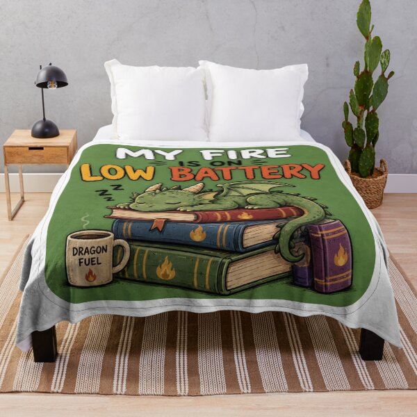 Item preview, My Fire Is On Low Battery Sleeping Dragon designed and sold by Owcomm.