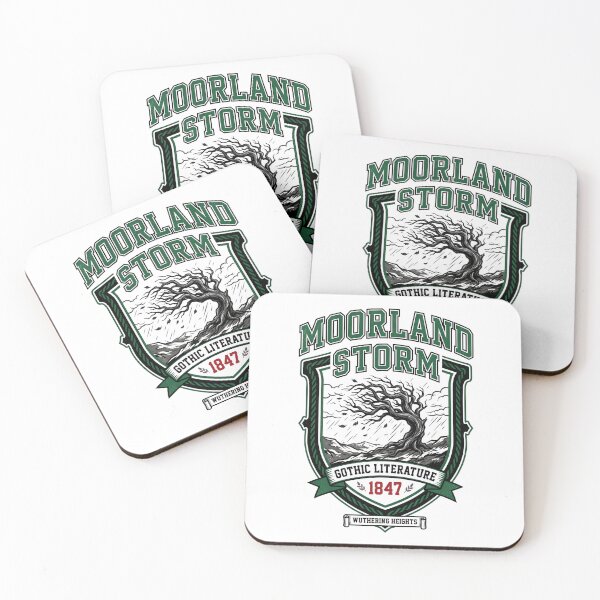 Item preview, Wuthering Heights Moorland Storm Gothic Literature 1847 College Badge designed and sold by Fenay Designs.