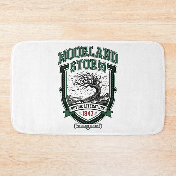 Item preview, Wuthering Heights Moorland Storm Gothic Literature 1847 College Badge designed and sold by Fenay Designs.