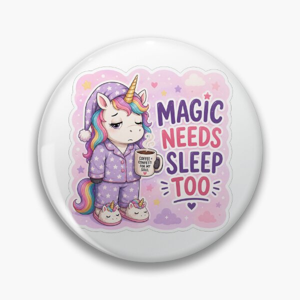 Item preview, Sleepy Unicorn Magic Needs Coffee designed and sold by Owcomm.