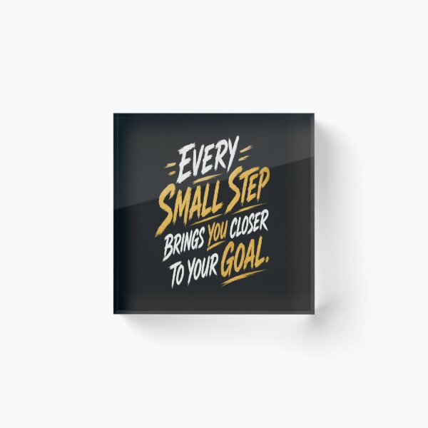 Item preview, Every Small Step Brings You Closer to Your Goal | Motivational Typography with Footprints | Inspirational Journey Design designed and sold by v6ziix.