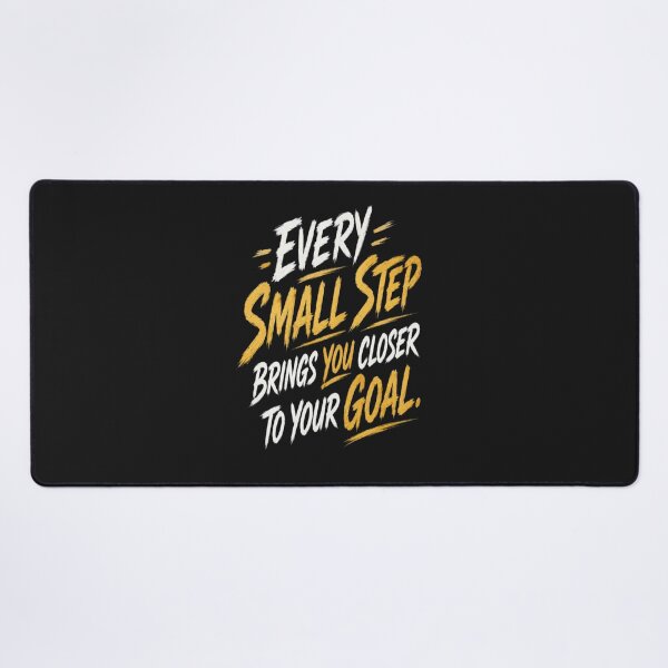 Item preview, Every Small Step Brings You Closer to Your Goal | Motivational Typography with Footprints | Inspirational Journey Design designed and sold by v6ziix.