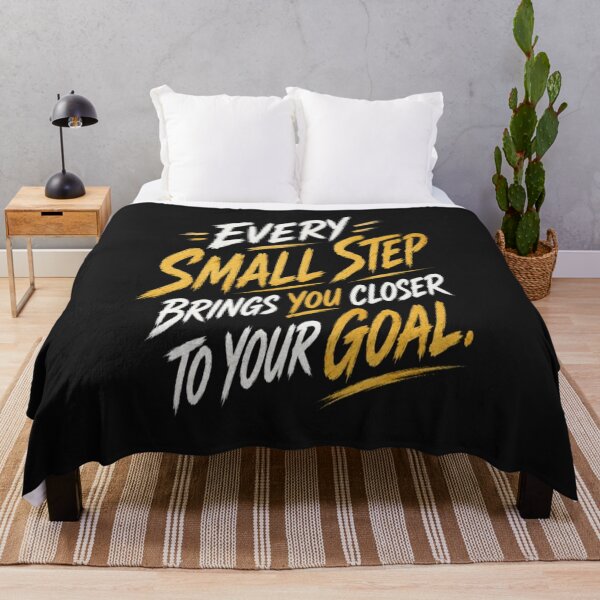 Item preview, Every Small Step Brings You Closer to Your Goal | Motivational Typography with Footprints | Inspirational Journey Design designed and sold by v6ziix.