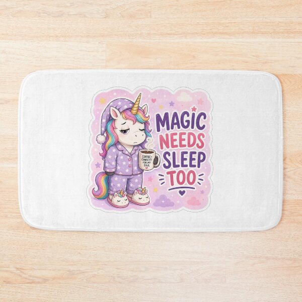 Item preview, Sleepy Unicorn Magic Needs Coffee designed and sold by Owcomm.