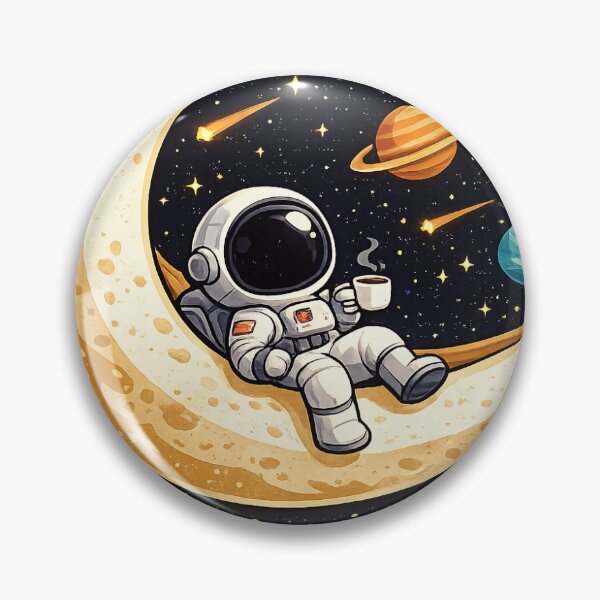 Item preview, Dreaming Astronaut on Crescent Moon designed and sold by InkPixell.
