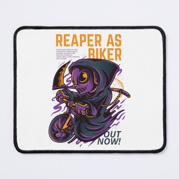 Item preview, Reaper As Biker - Funny Grim Reaper Riding Bicycle Art designed and sold by BrewChef.