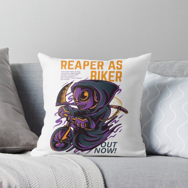 Item preview, Reaper As Biker - Funny Grim Reaper Riding Bicycle Art designed and sold by BrewChef.